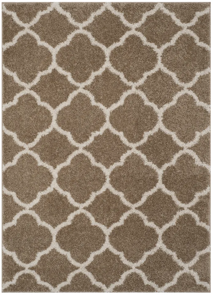 Arlo Home Woven Area Rug, SG168A, Dark Beig/Ivory,  4' X 6'