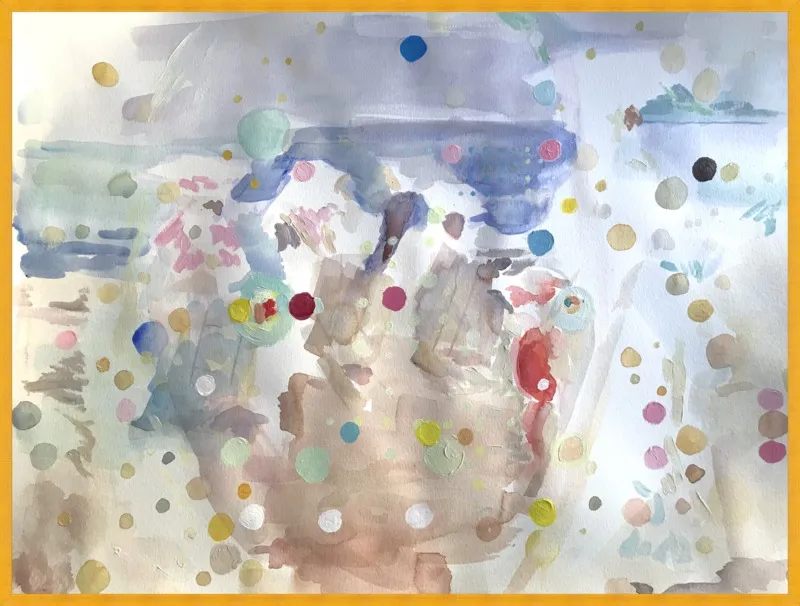 Beach scene (from memory)  by Hannah Dean for Artfully Walls