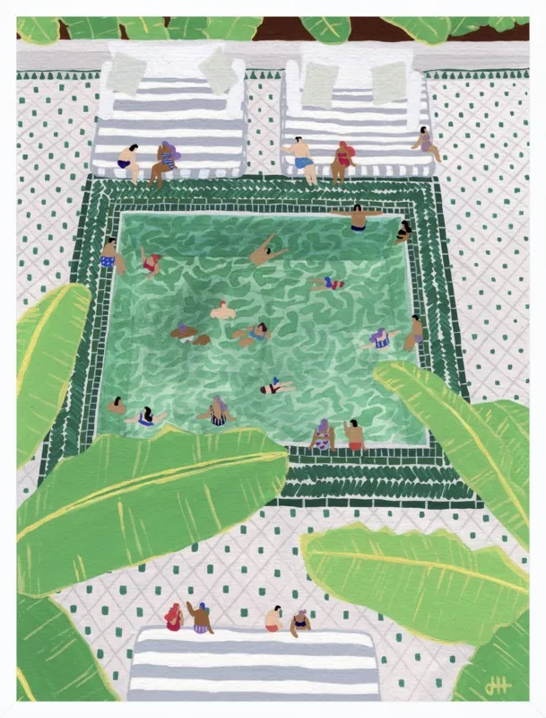 Green Riad by Joanne Ho for Artfully Walls