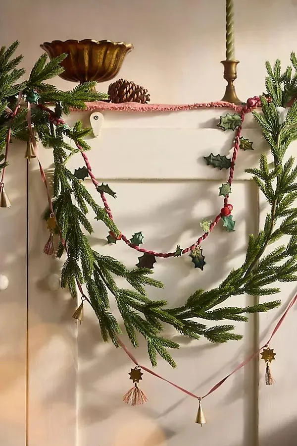 Faux Skinny Norfolk Pine Garland, 9'