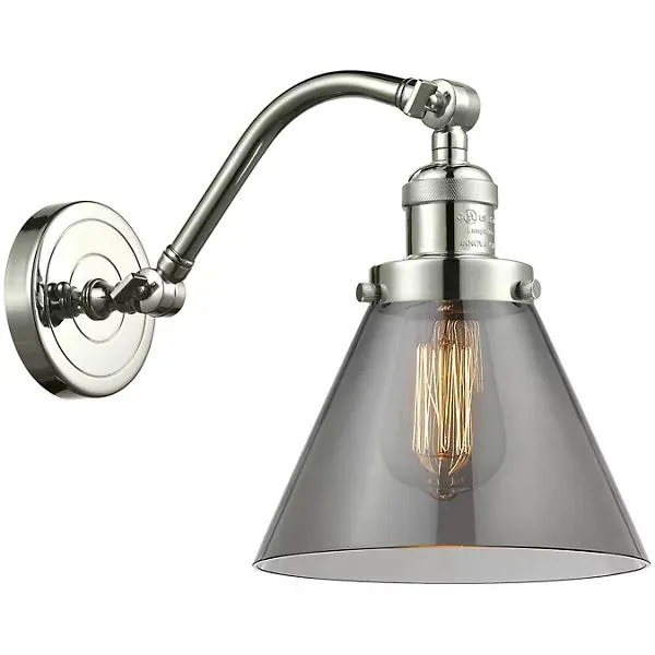 Zachary Glass Curved Arm Wall Sconce
