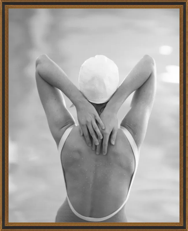 The Swimmer with a white  cap by Lucy Snowe for Artfully Walls