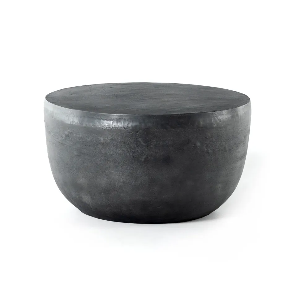 Basil Outdoor End Table - Aged Grey