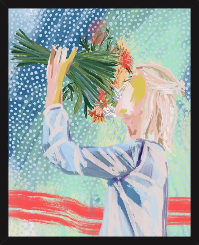 I like to stop and smell the roses  by Jamie Corley for Artfully Walls