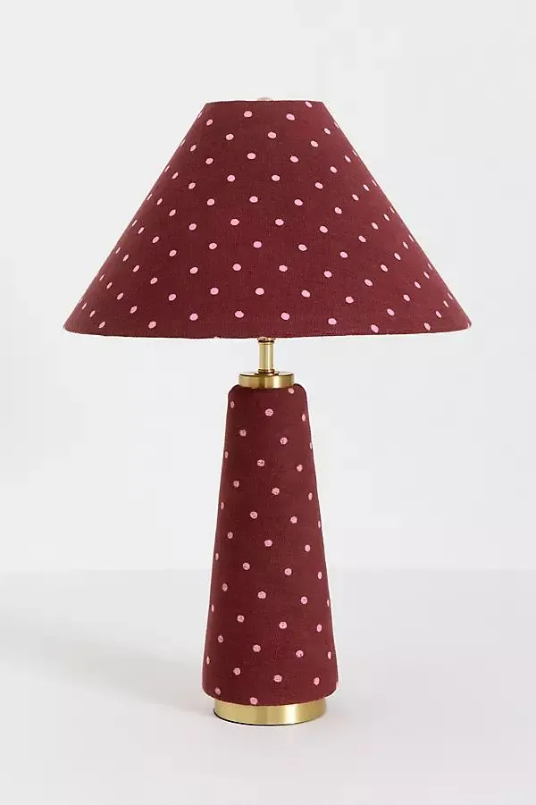 Lulu Printed Fabric Upholstered Empire Table Lamp