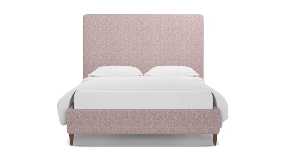 Classic Bed, Flamingo Hele Bay, Walnut Square Tapered Leg, Queen