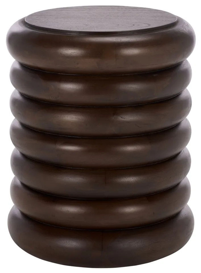 Anatoly Round Accent Table - Brown
