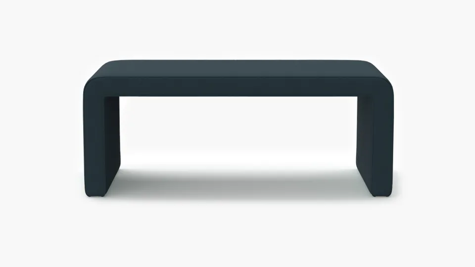 Waterfall Bench, Navy Everyday Linen