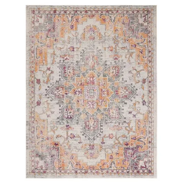 Madison Bay Distressed Medallion Bold Area Rug