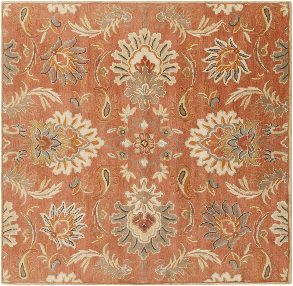 Caesar Beige Indoor 6' x 6' Handmade Rug