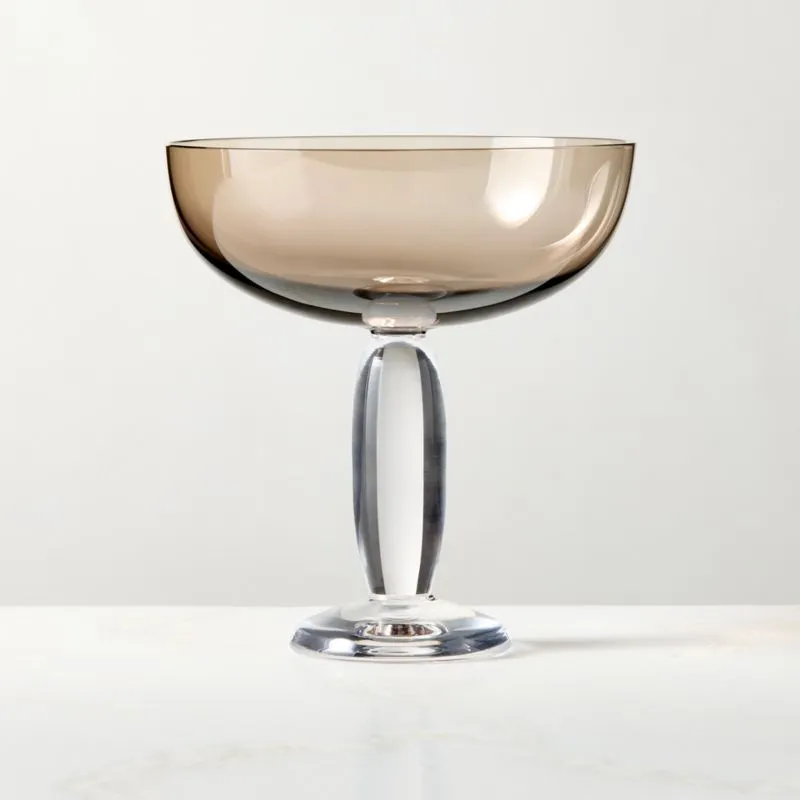 Dean Inom Smoked Coupe Glass by Casa Dean by Swizz Beatz