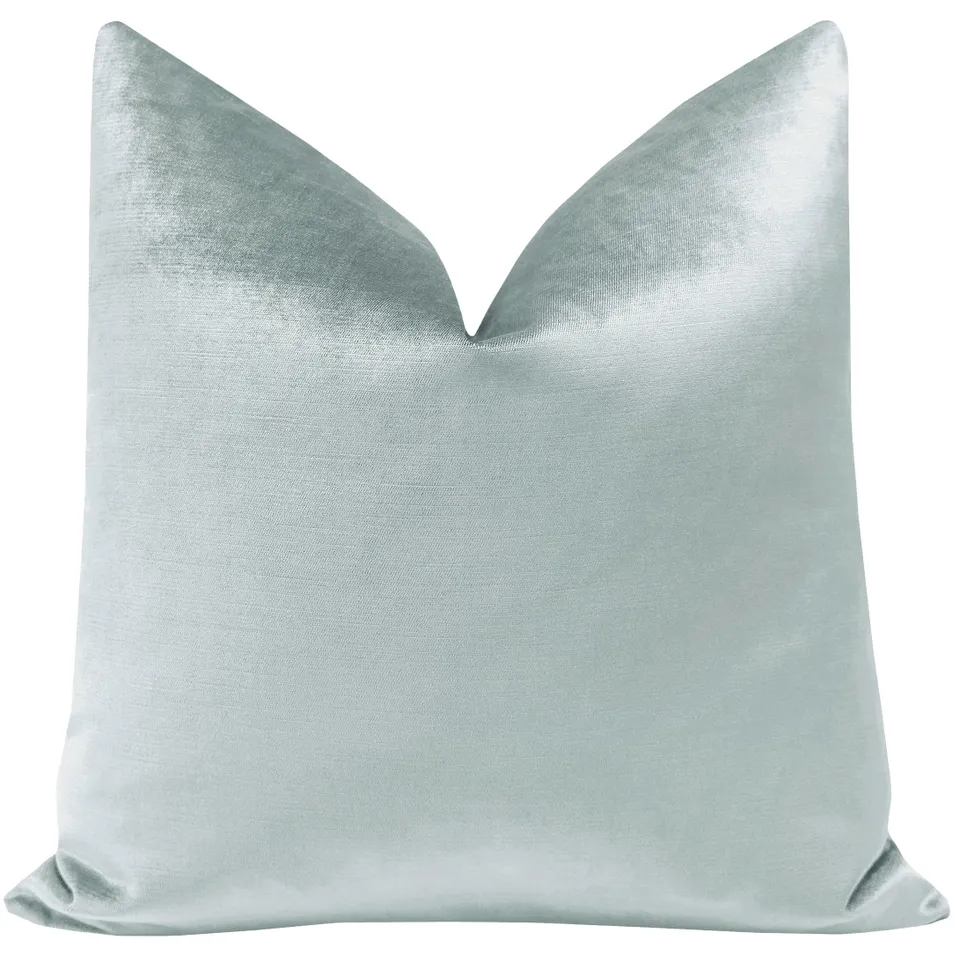 FAUX SILK VELVET // MINERAL - 20" X 36" KING SHAM