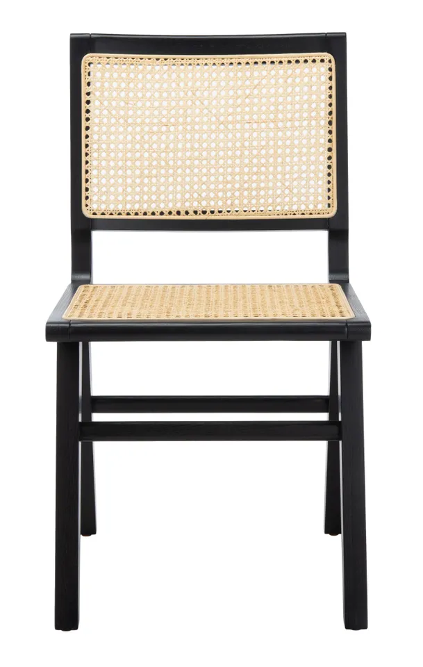 Hattie French Cane Dining Chair - Black/Natural