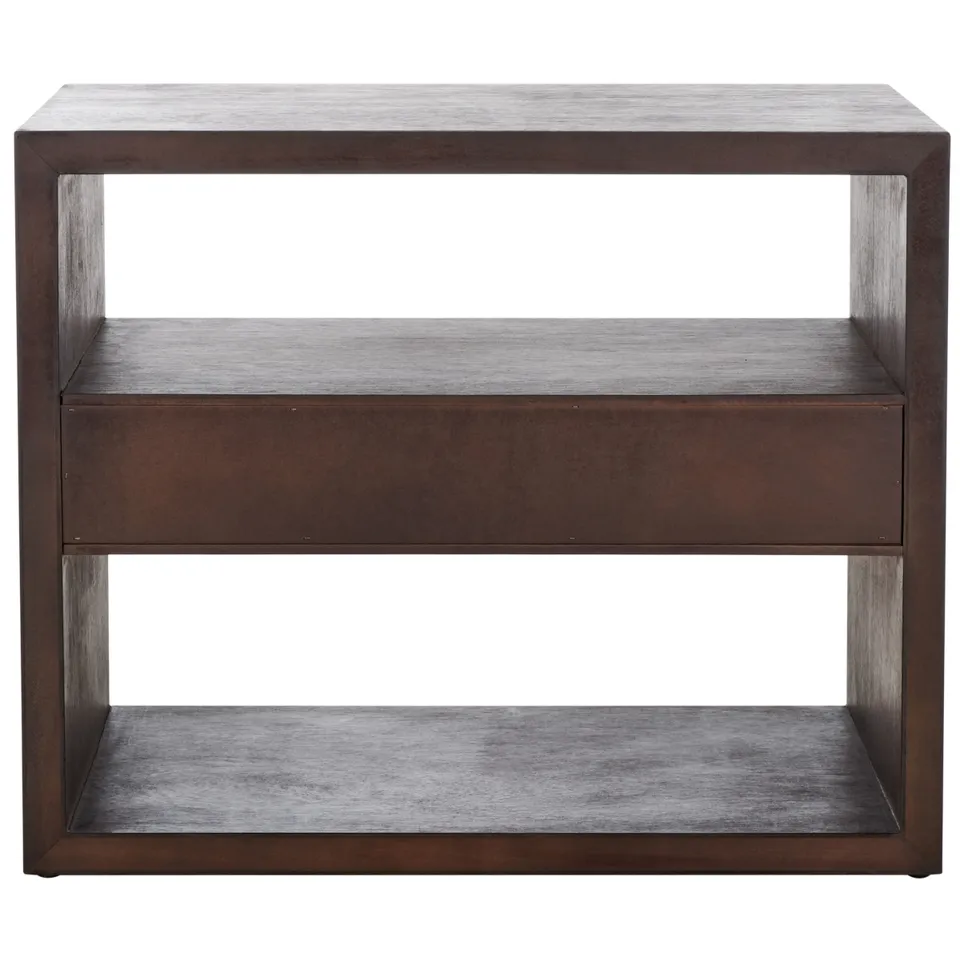 Munson 2 Shelf 1 Drawer Nightstand - Dark Oak
