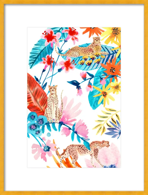 Cheetah Jungle by Jen Lindup for Artfully Walls