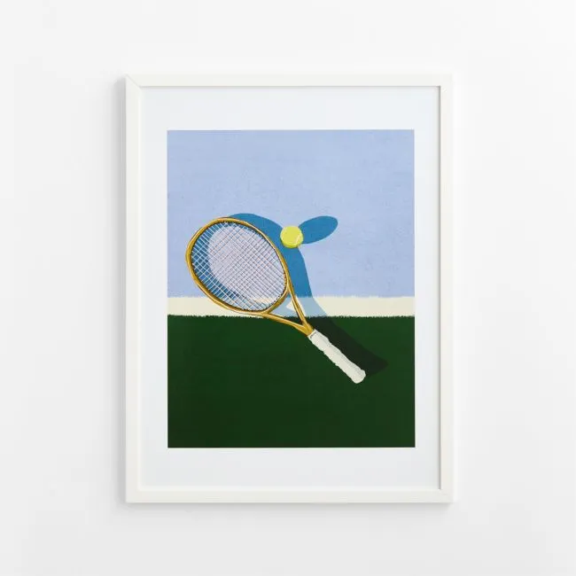 Blue Match Ready White Framed Wall Art Print 30" x 40" by Venus Williams