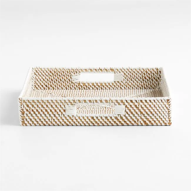 Sedona White Square Tray16"