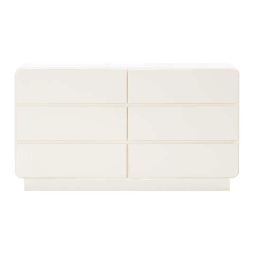 Sagura Cream 6-Drawer Dresser