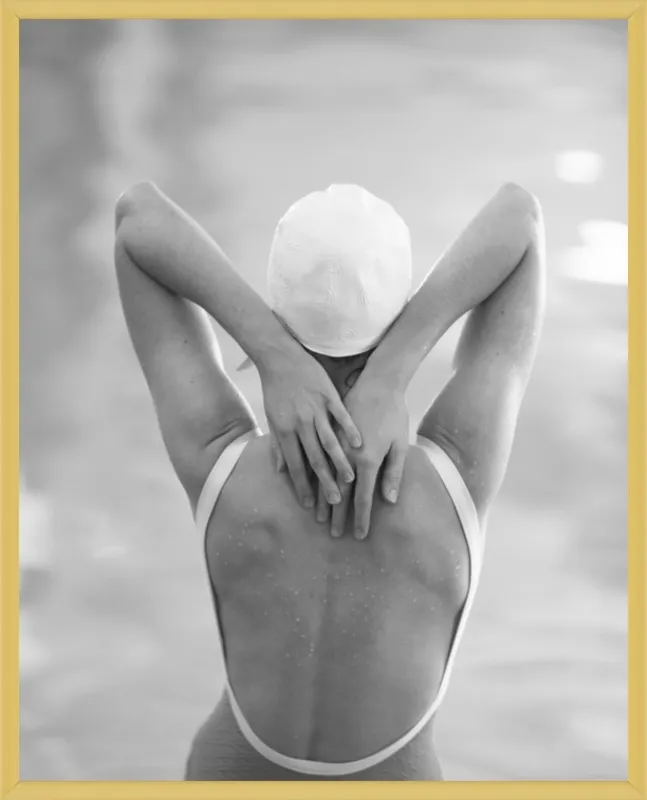 The Swimmer with a white  cap by Lucy Snowe for Artfully Walls