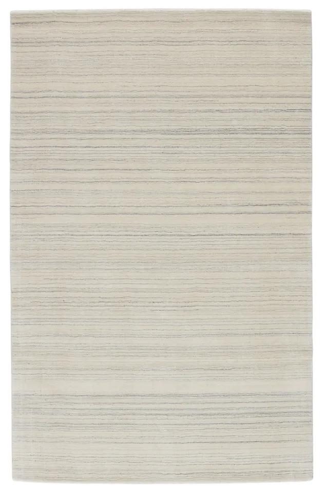 Oplyse Handmade Stripe White/ Gray Area Rug (12'X15')