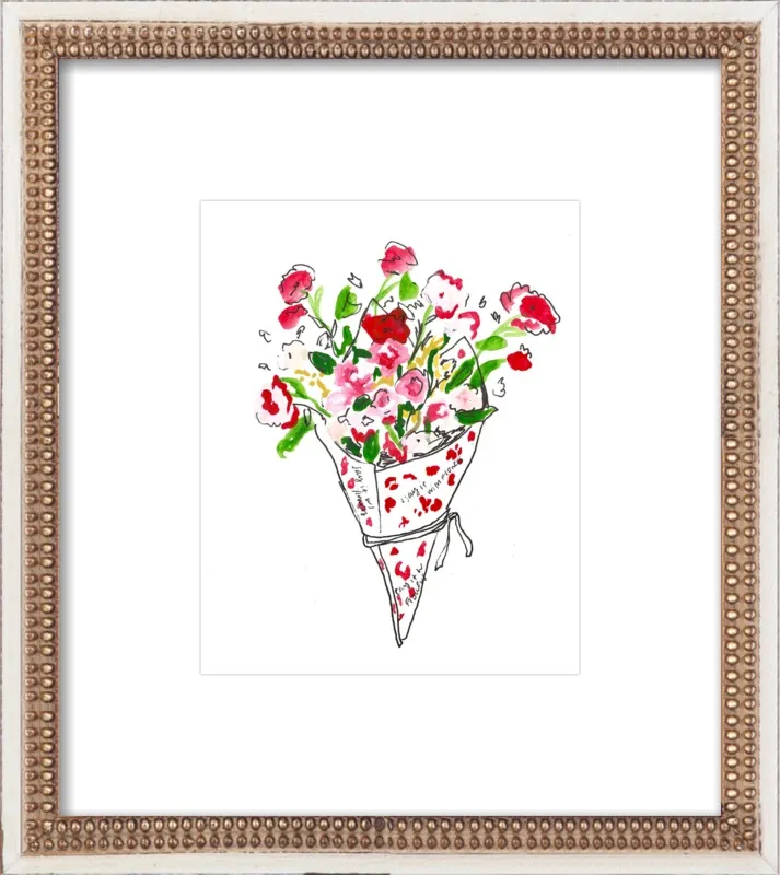 Bodega Flowers in Pink and Red by Larsen McDowell for Artfully Walls