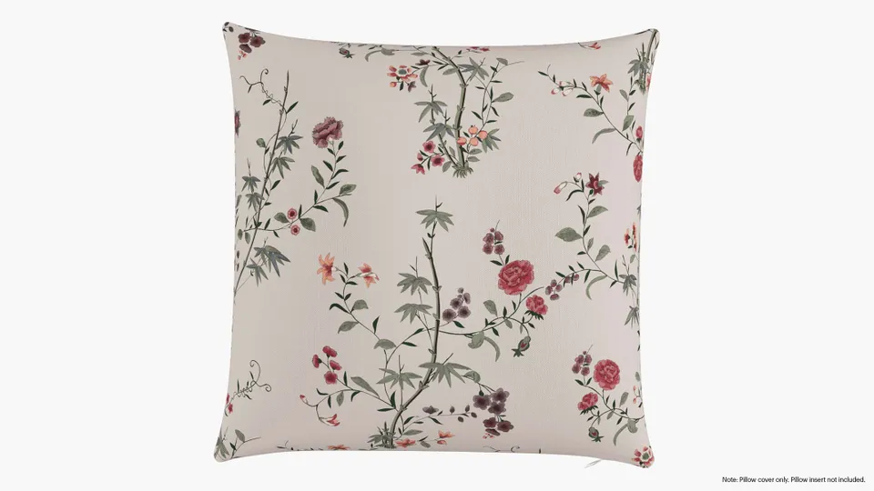 Throw Pillow Cover 22", Multi Bamboo Garden, 22" x 22"