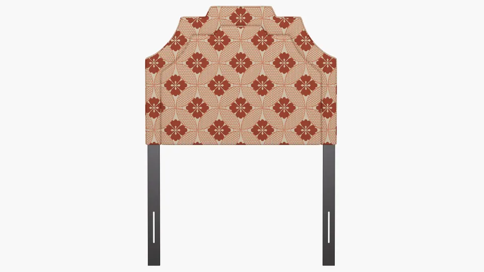 Art Deco Headboard, Coral Solaire, Twin