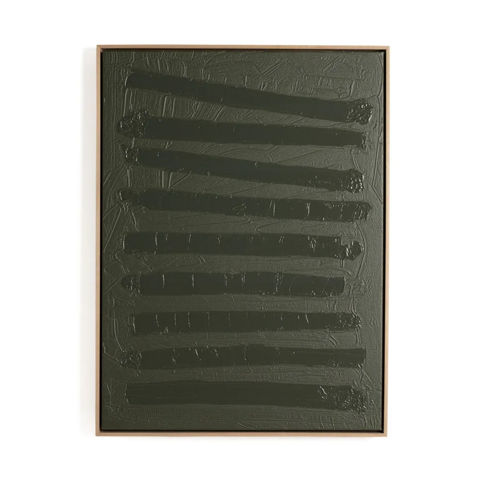 Free Form Lines I Olive by The Holly Collective - Natural Maple Floater