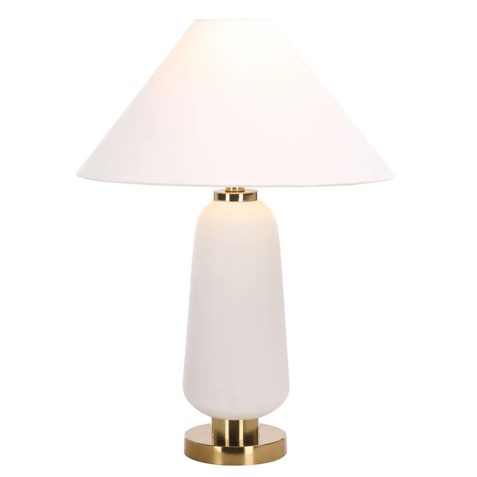 Veri 23.5" Metal Table Lamp - White / Gold