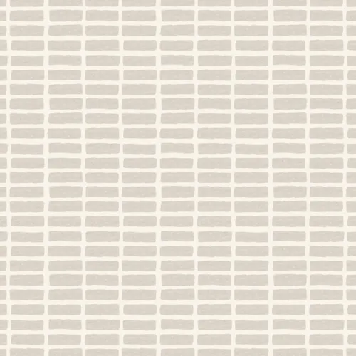Block Print Tile Neutral by Little Arrow Design Co - Shower Curtain Standard 71" x 74" with Liner