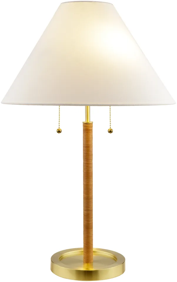 Magda  Plated 25"H x 16"W x 16"D Accent Table Lamp