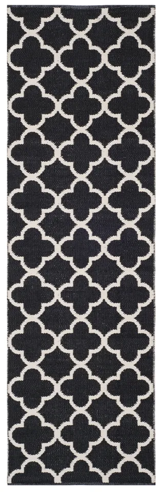 Arlo Home Hand Woven Area Rug, MTK725D, Black/Ivory,  2' 3" X 7'