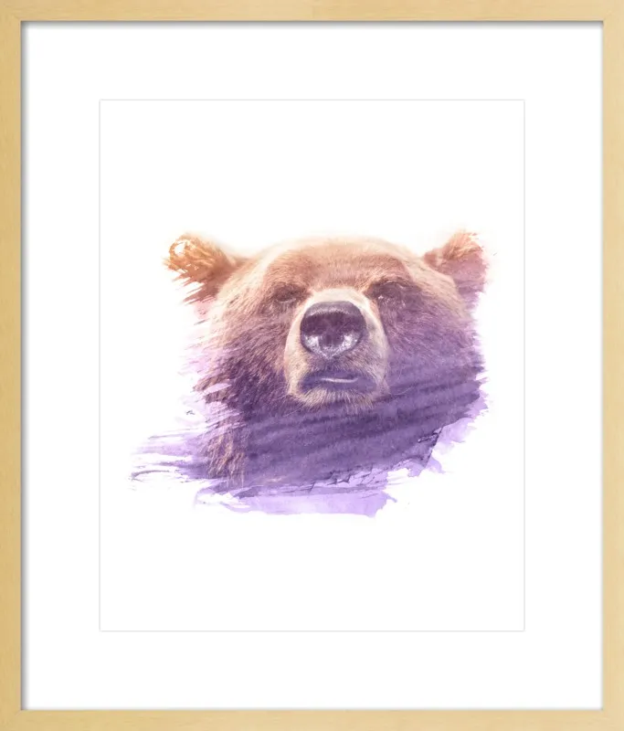BEAR SUPERIMPOSED WATERCOLOR by Emiliano Deificus for Artfully Walls