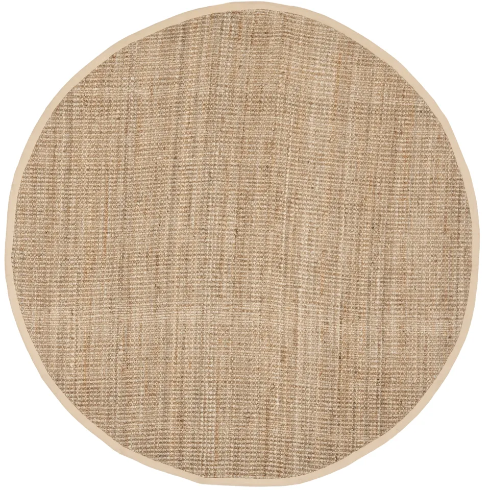 Arlo Home Hand Woven Area Rug, NF730C, Natural,  4' X 4' Round