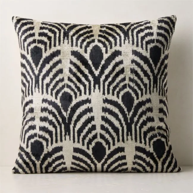 Ada Turkish Silk Throw Pillow with Down-Alternative Insert 23"x23"