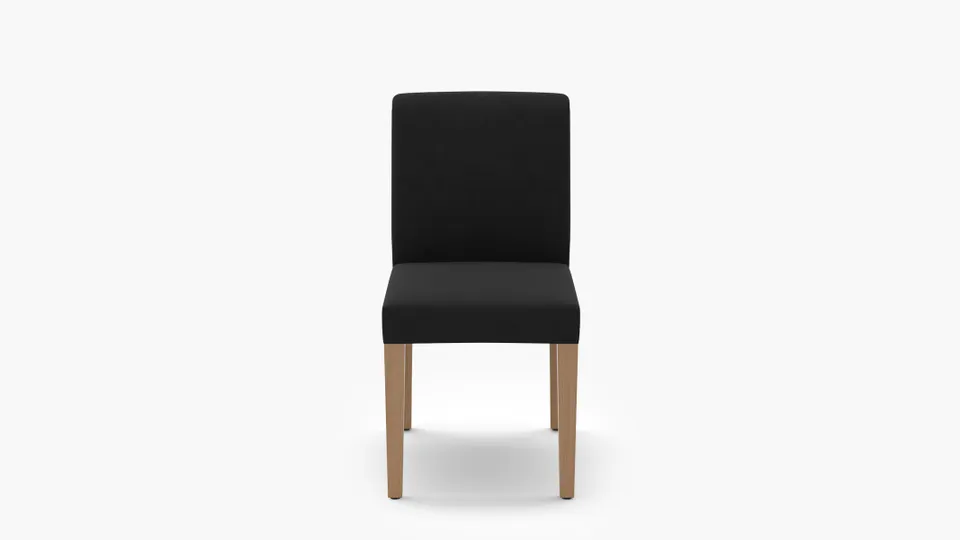 Signature Dining Chair, Raven Everyday Linen, Natural Square Tapered Leg