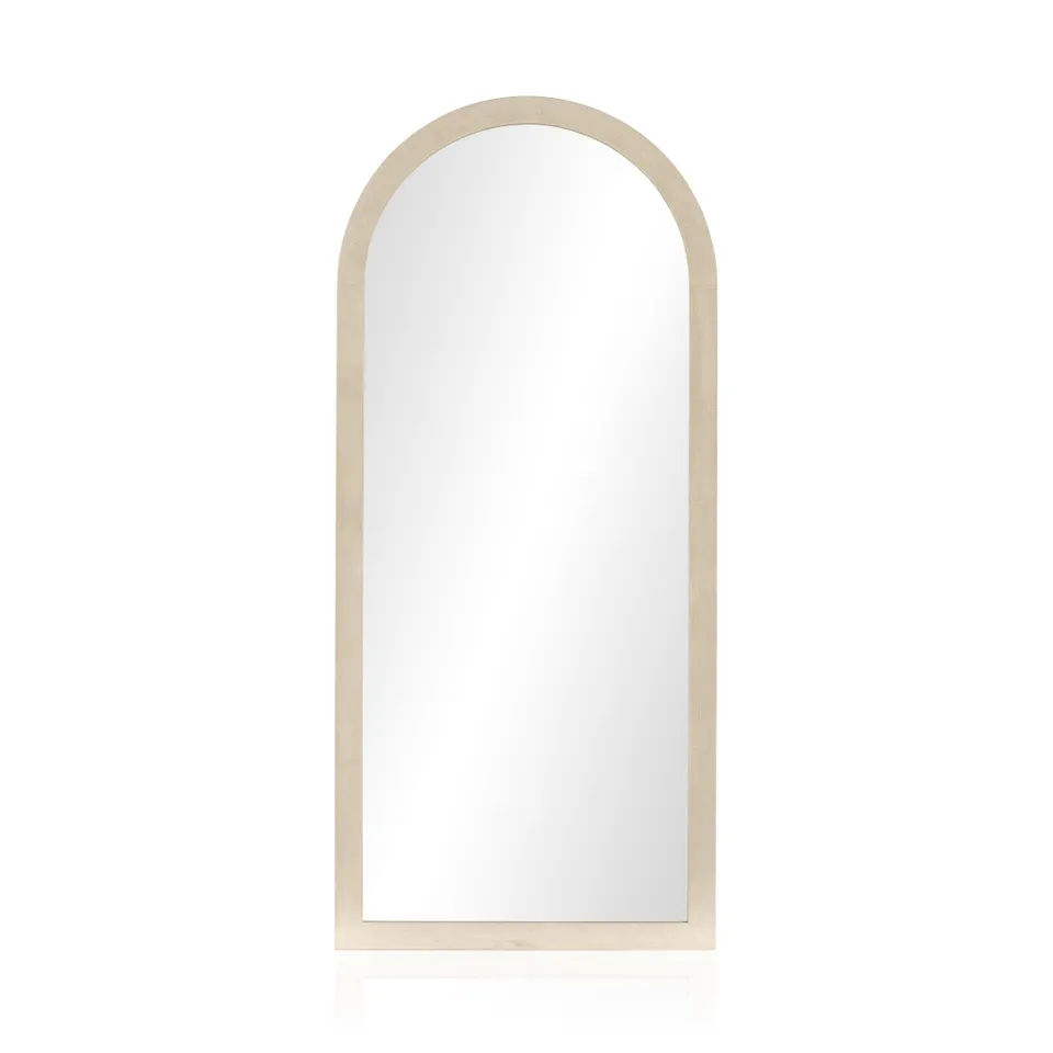 Cressida Floor Mirror - Ivory Painted Linen