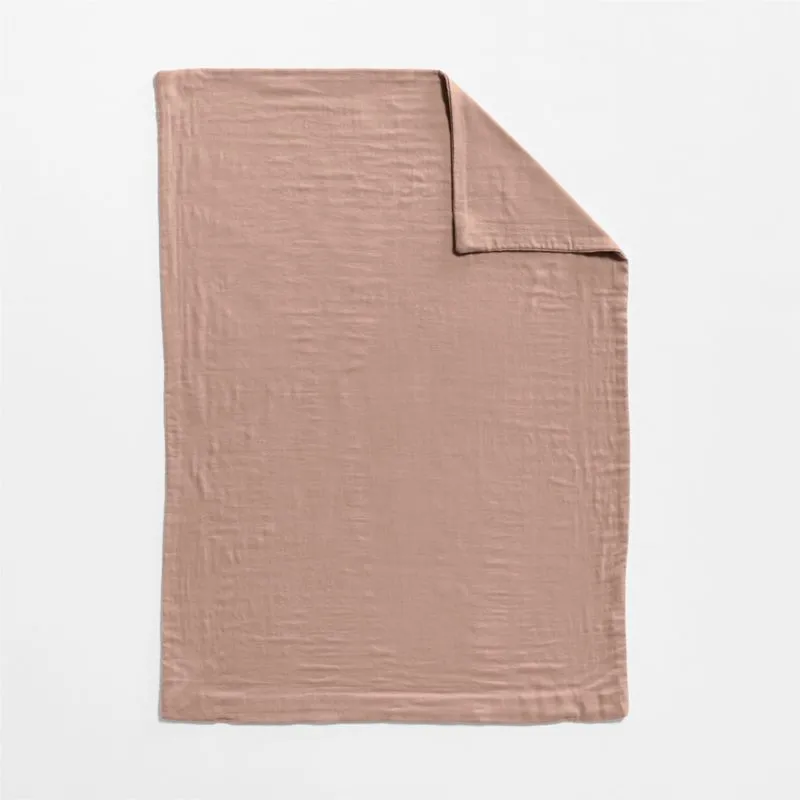 Supersoft Violet Rose 100% Organic Cotton Gauze Toddler Duvet Cover