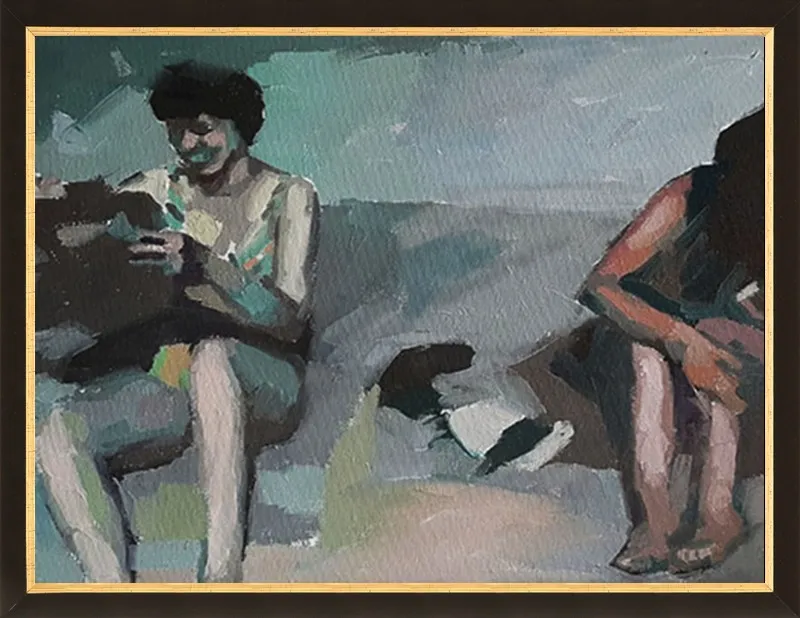 Girls at the beach by Mary Sinner for Artfully Walls