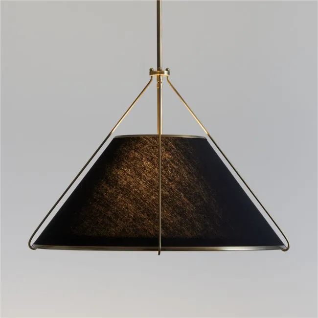 Remi Black Conical Pendant Light 24.7"