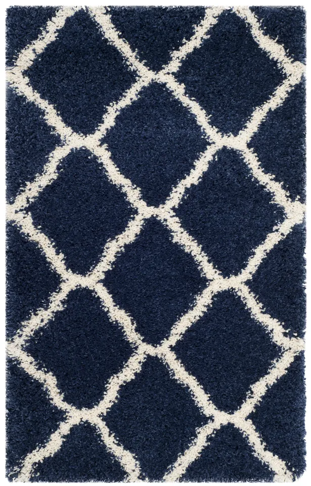 Arlo Home Woven Area Rug, SGH283C, Navy/Ivory,  2' 3" X 3' 9"