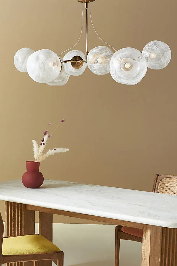 Cloud Organic Glass Globe Chandelier