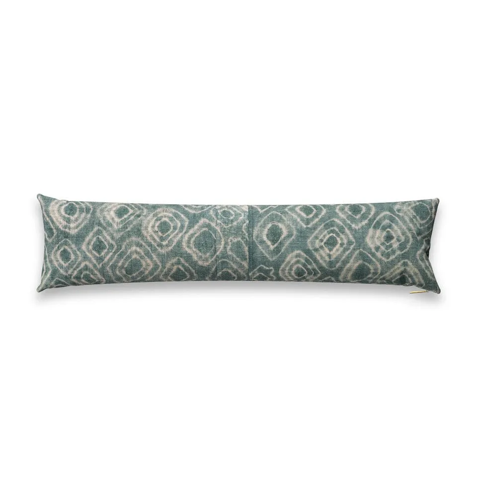 Storm Rock Kuba Cloth Pillow by St. Frank | Blue | 48" W x 12" H | Cotton