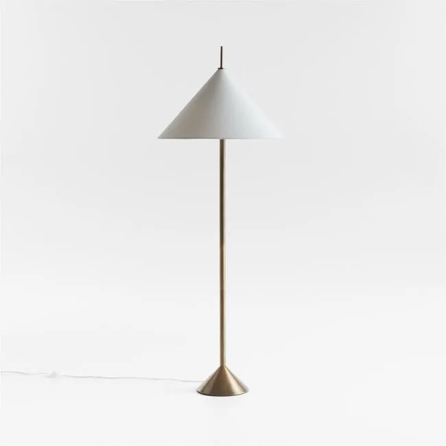 Seymour Telescoping Brass Metal Floor Lamp 58.5"