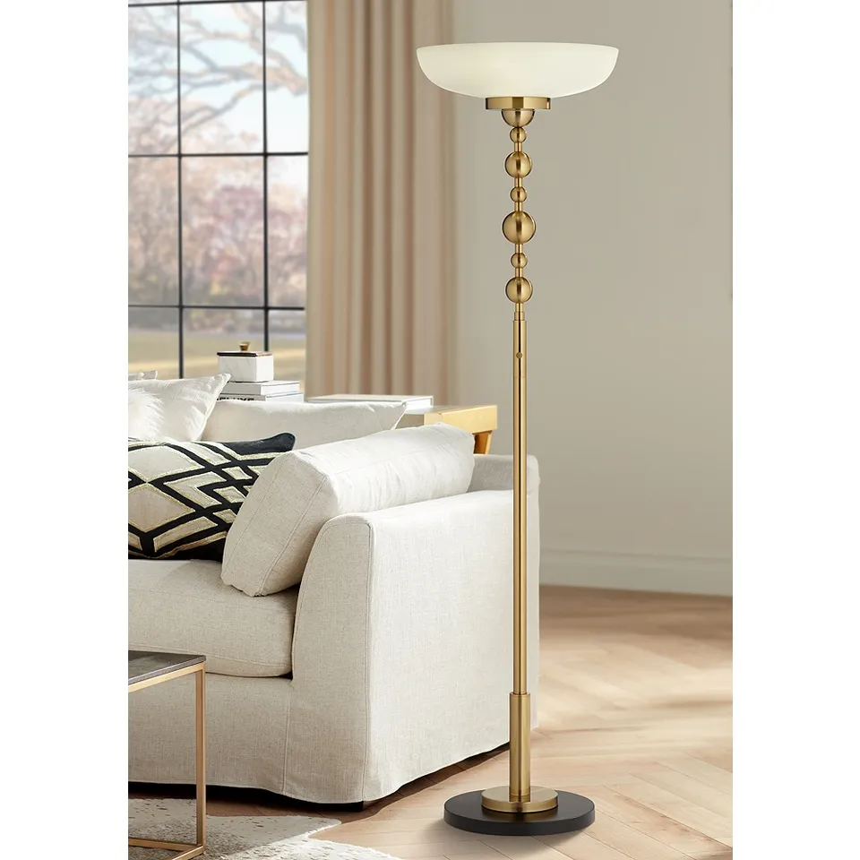 Possini Euro Summit Gold 71" Light Blaster Torchiere Floor Lamp