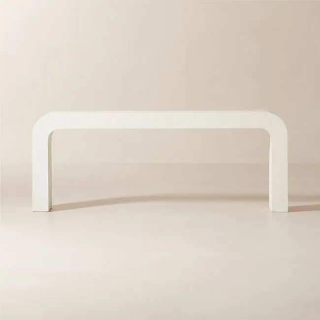 Crescent 80" Ivory Console Table