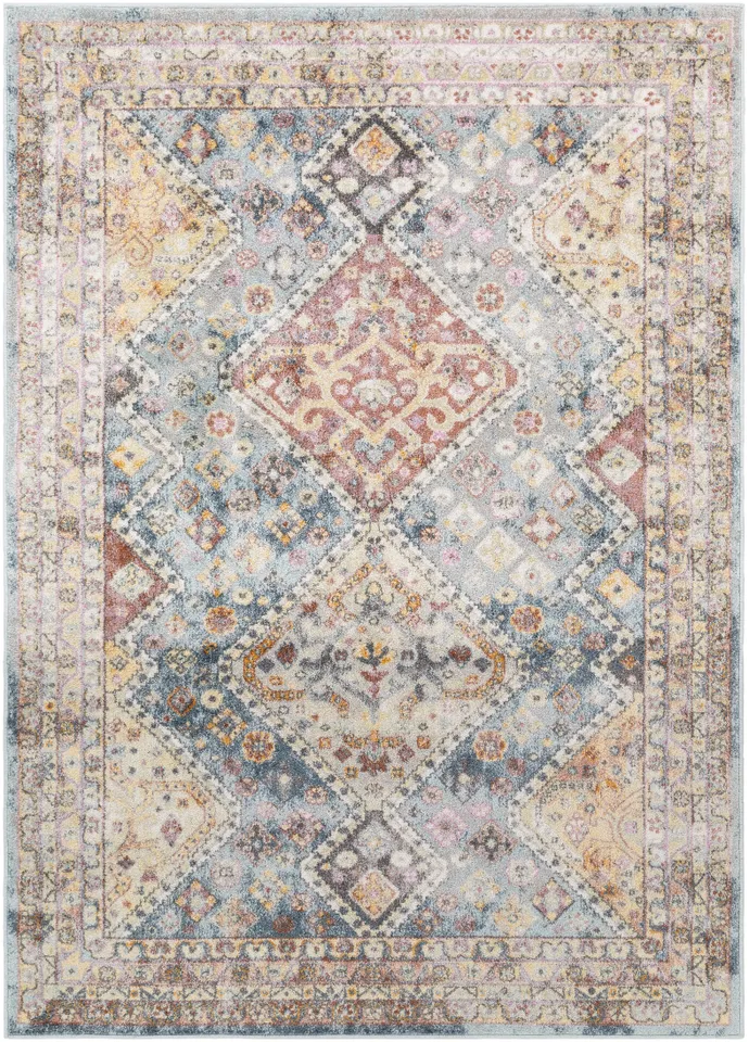 New Mexico Beige Indoor 2' x 2'11" Machine Woven Rug