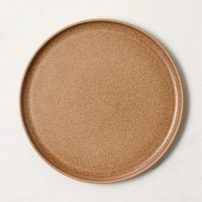 Drift Tan Dinner Plate with Reactive Glaze