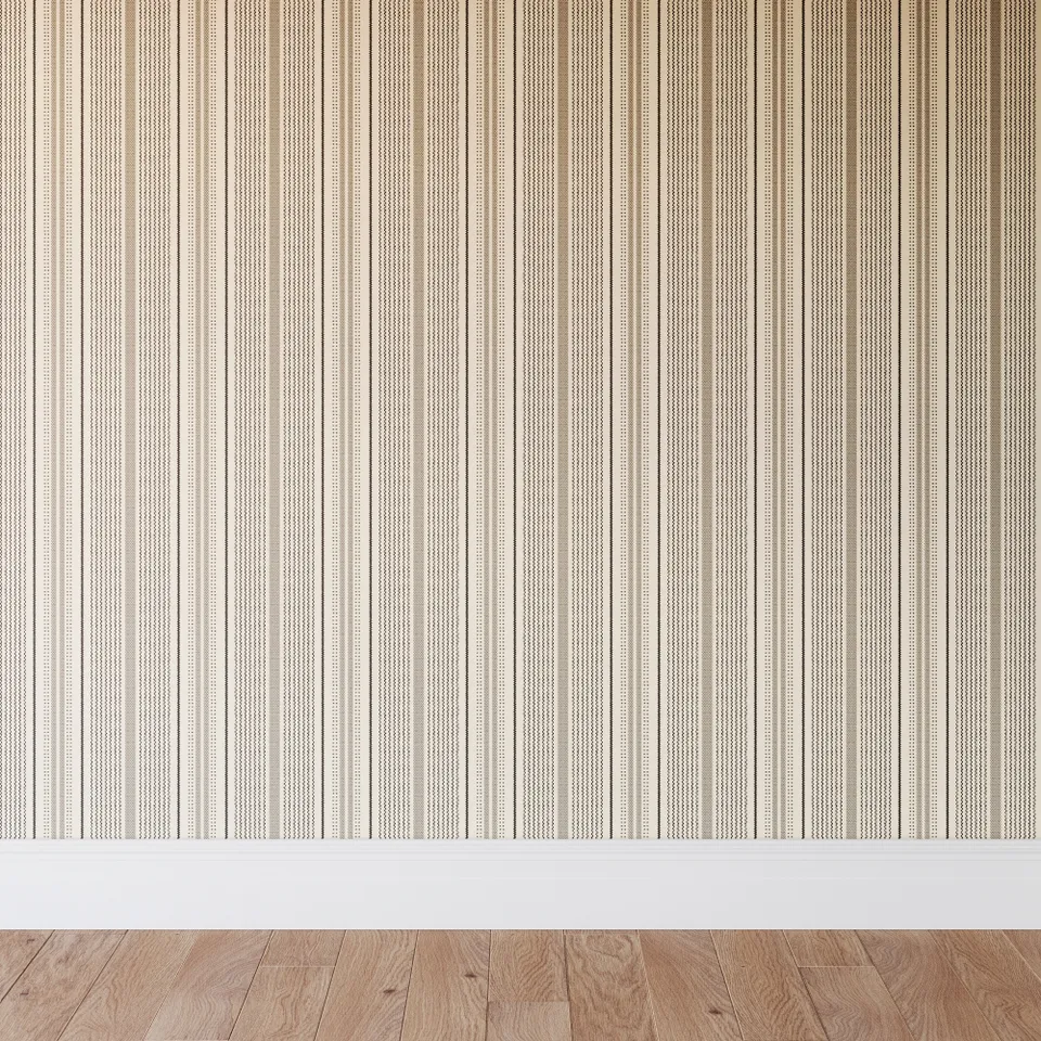 Peel and Stick Wallpaper Roll, Charcoal Newbury Stripe
