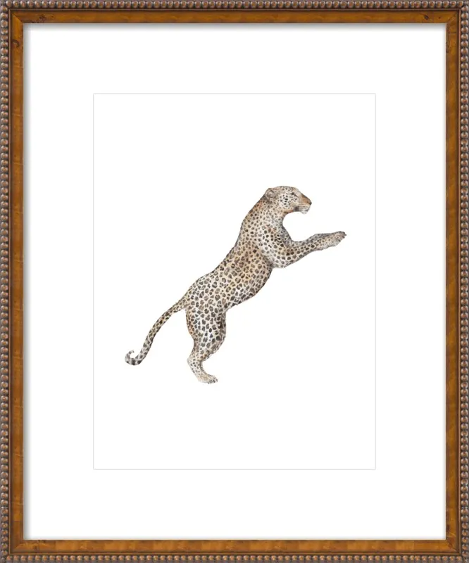 Leaping Leopard Watercolor by Lauren Rogoff for Artfully Walls